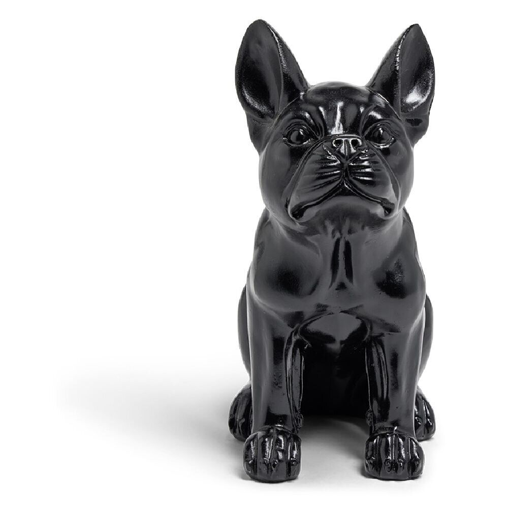 Bulldog décoratif petit modèle plastique noir