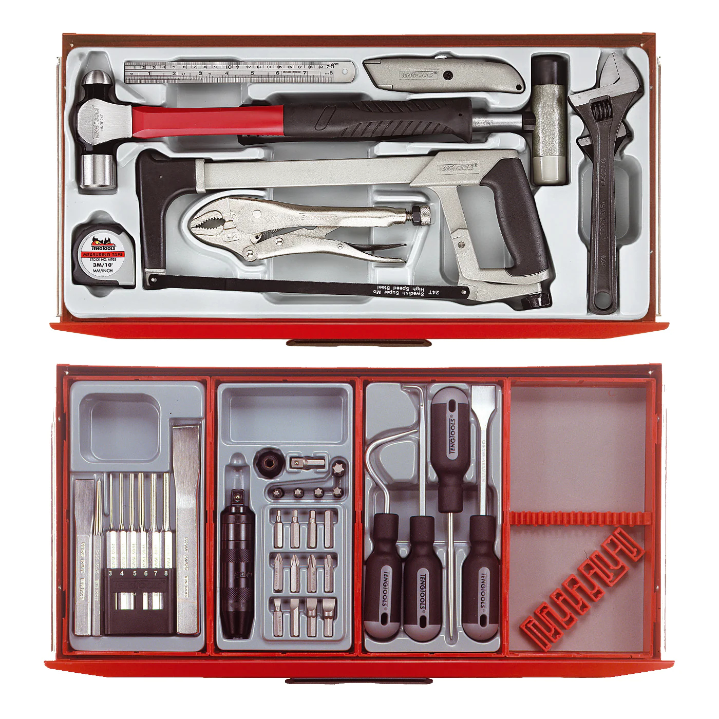 Teng Tools 1001-Piece Black Mega Master Hybrid Hand Tool Set - TCMM1001BK