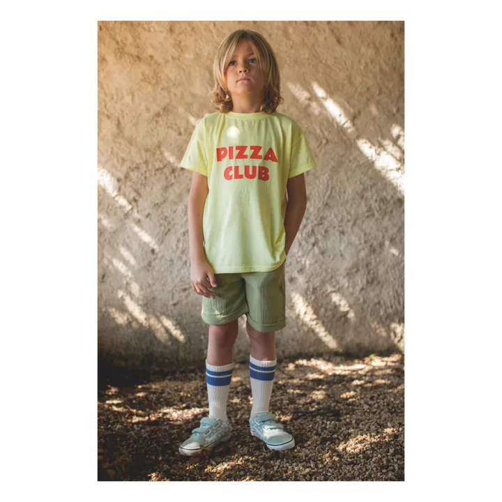Marlot Paris Short Ernest Gaze de Coton | Vert anis