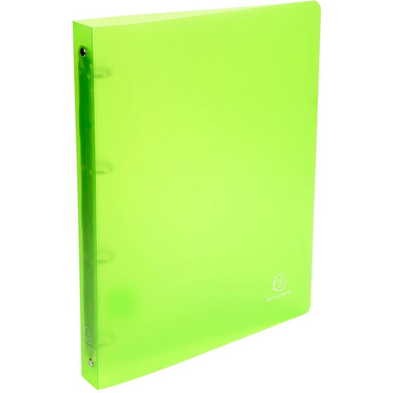 Classeur 4 anneaux plastifié Exacompta Chromaline A4 - Dos 3 cm couleurs assorties