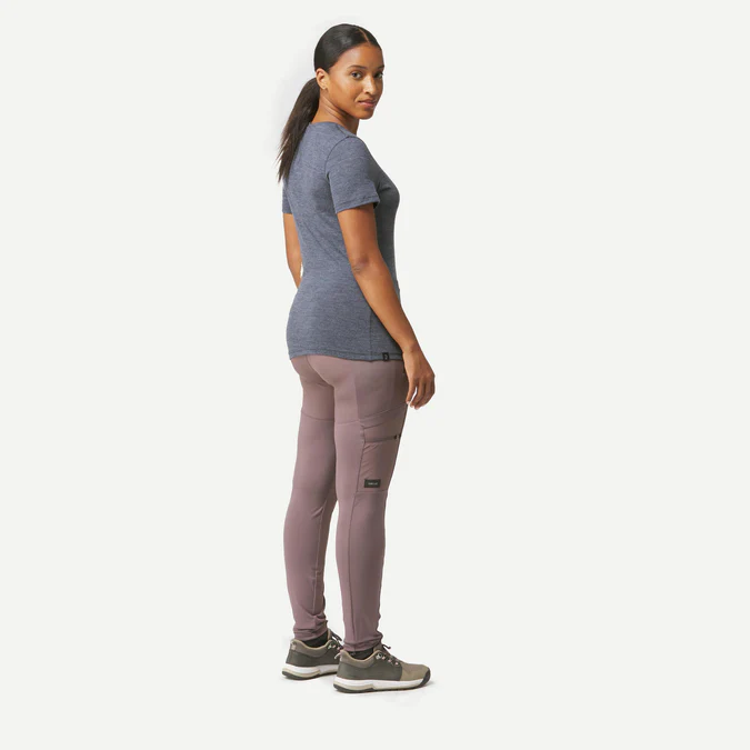 Decathlon Forclaz - Camiseta feminina Forclaz Travel 500 em lã merino