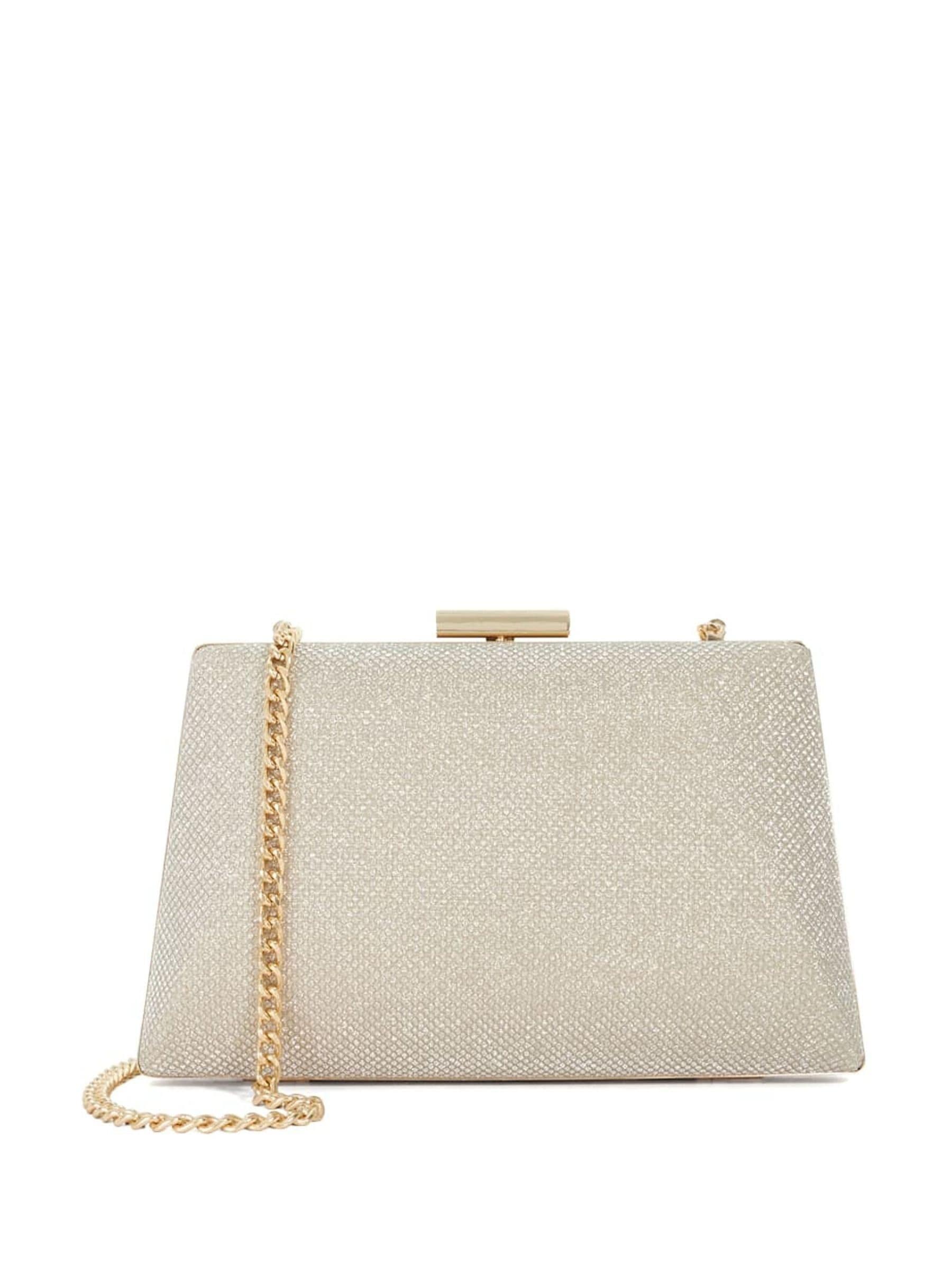 Goud - Dune London Bellaria - Hoekige clutch met frame