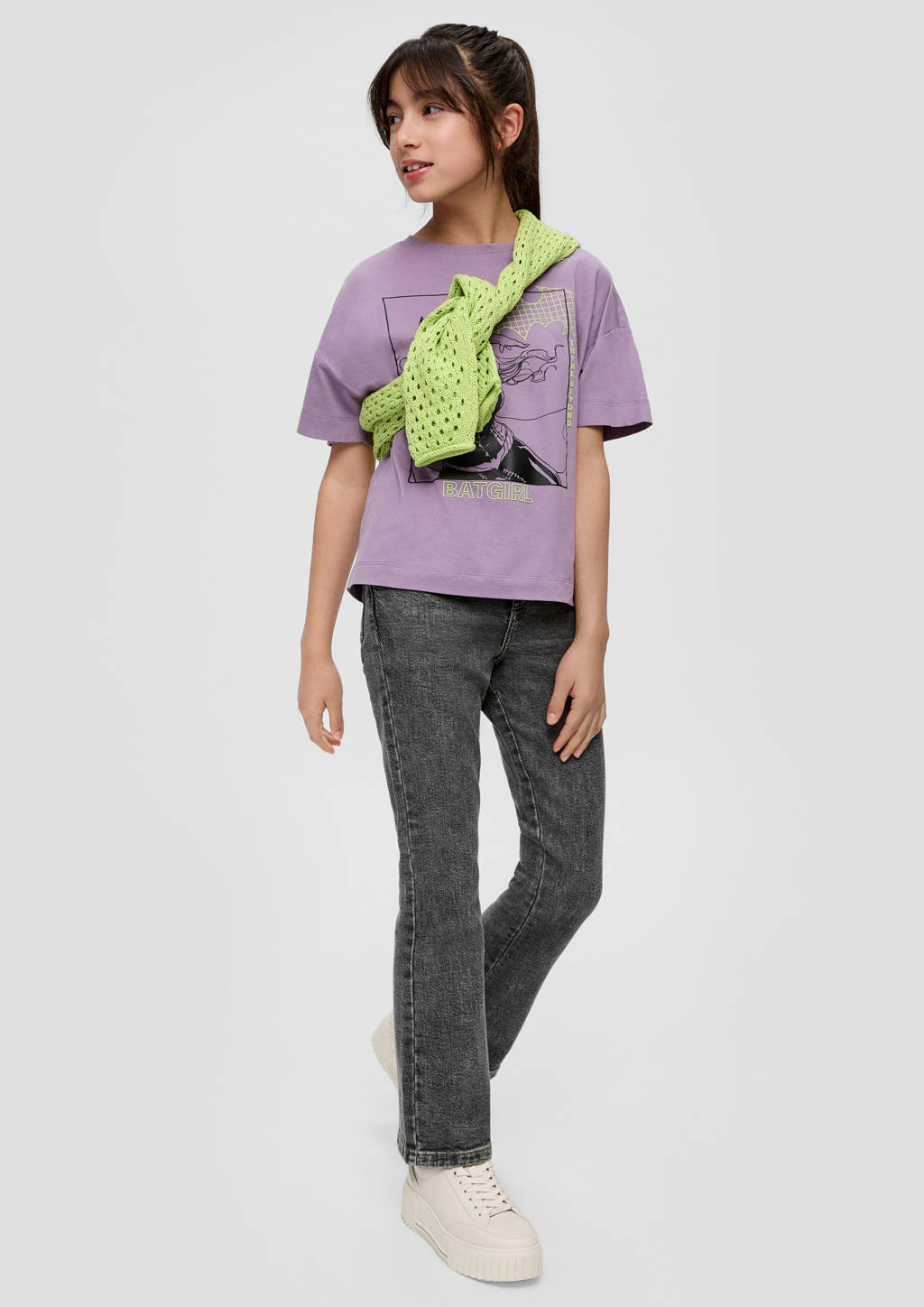 s.Oliver high waist wide leg jeans grey denim