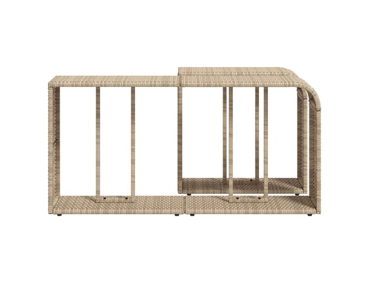 VIDAXL - Patère étagères de rangement 2 pcs beige résine tressée