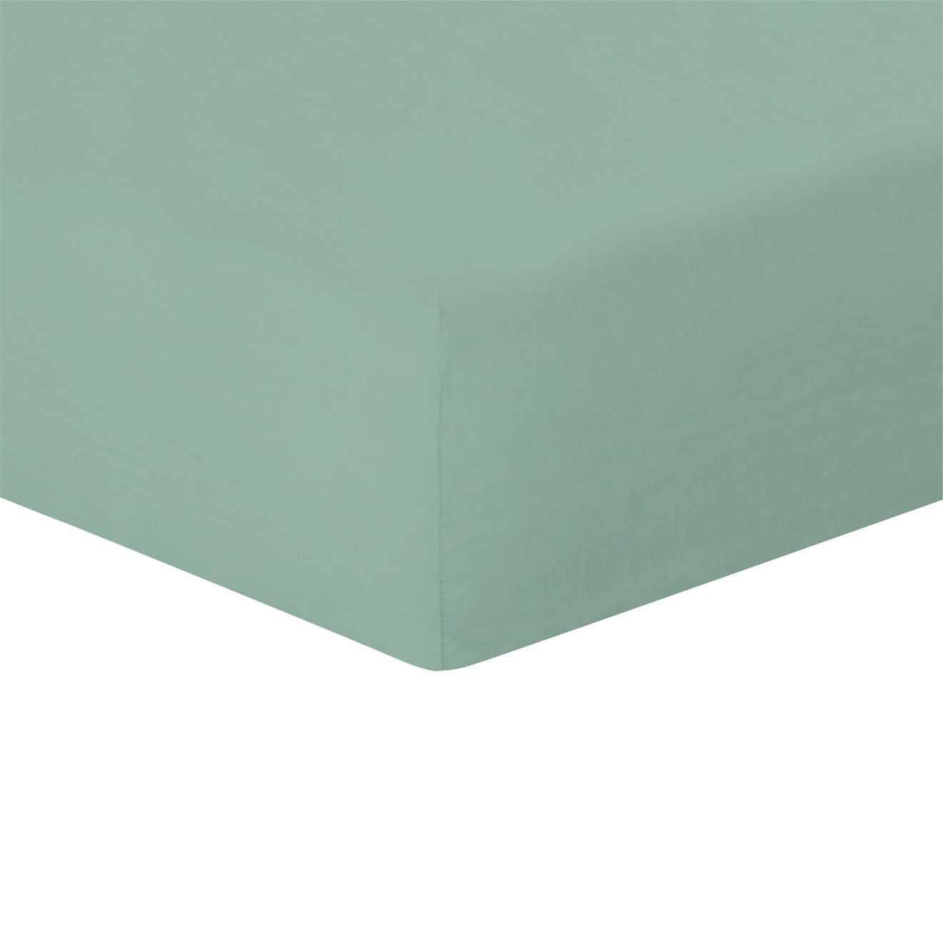 Febronie Drap housse en lin lavé Hortense vert pistache