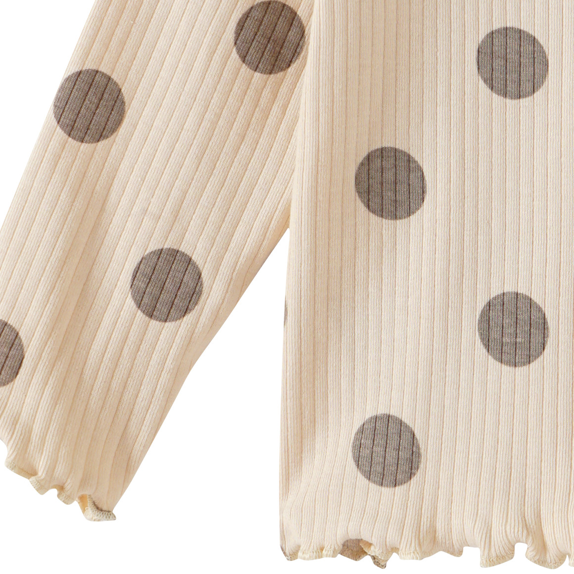 Topomini Baby Langarmshirt mit Punkten allover beige