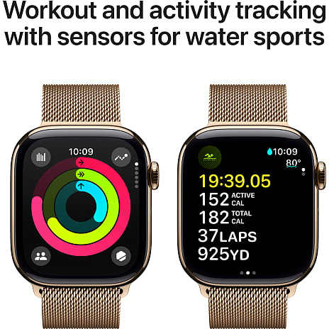 Apple Watch S10 Cell 46 mm - Gold Titanium Milanese Band