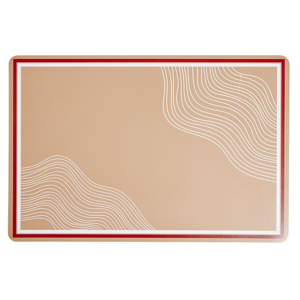 Set de table motifs ligne ondulée pastique orange 45x30cm
