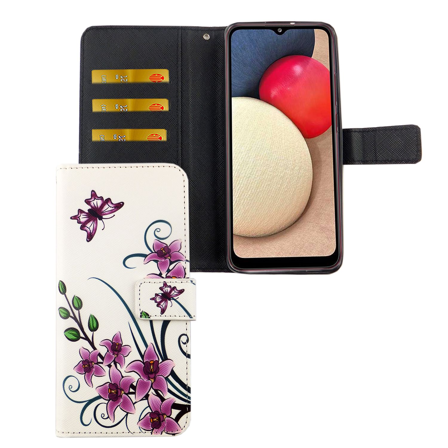 Handyhülle für Samsung Galaxy A03s Case Cover Schutztasche Schutzhülle Bookstyle