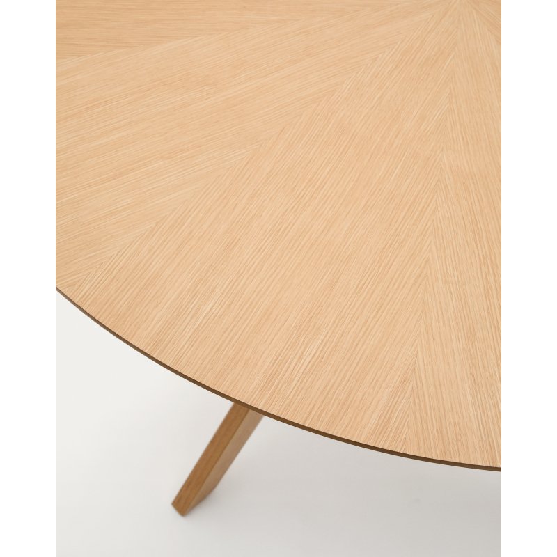 Table Ronde Naanim en placage de chêne Ø 100 cm