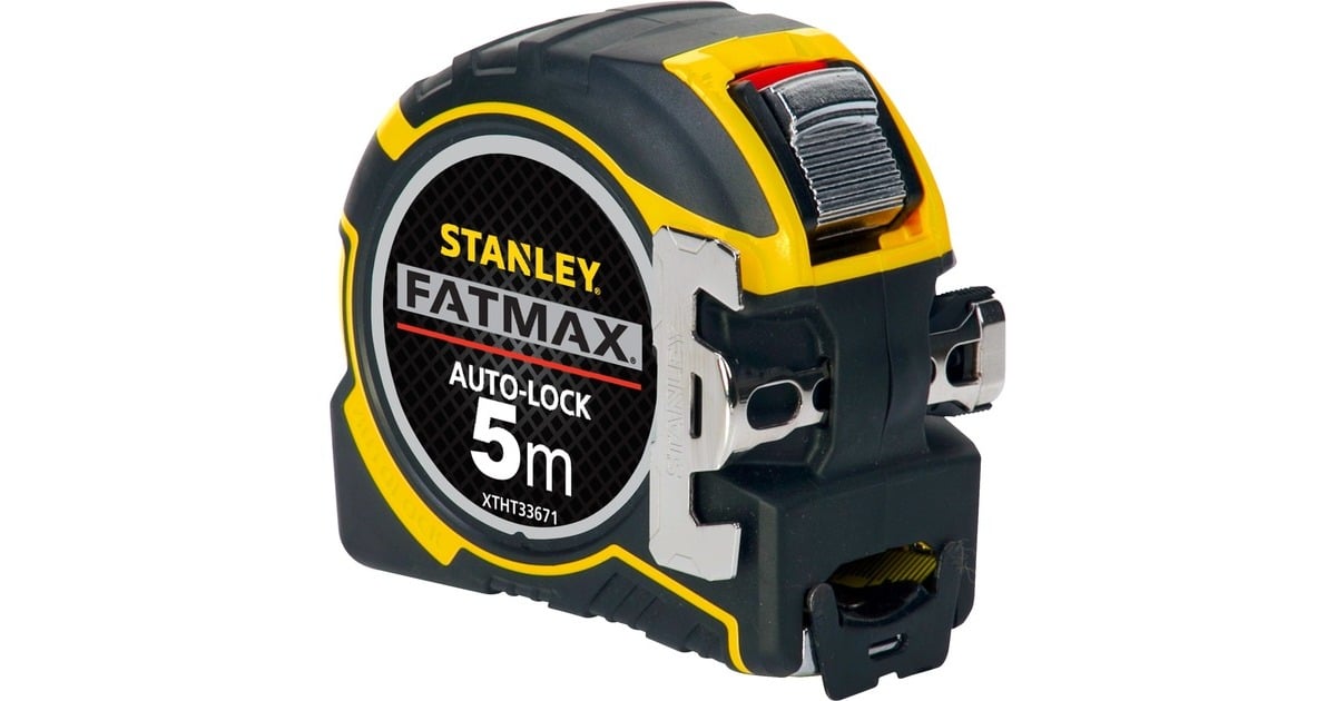 StanleyFatMax Pro Autolock Rolbandmaat meetlint  (Zwart/geel, 5 meter, breedte 32mm)