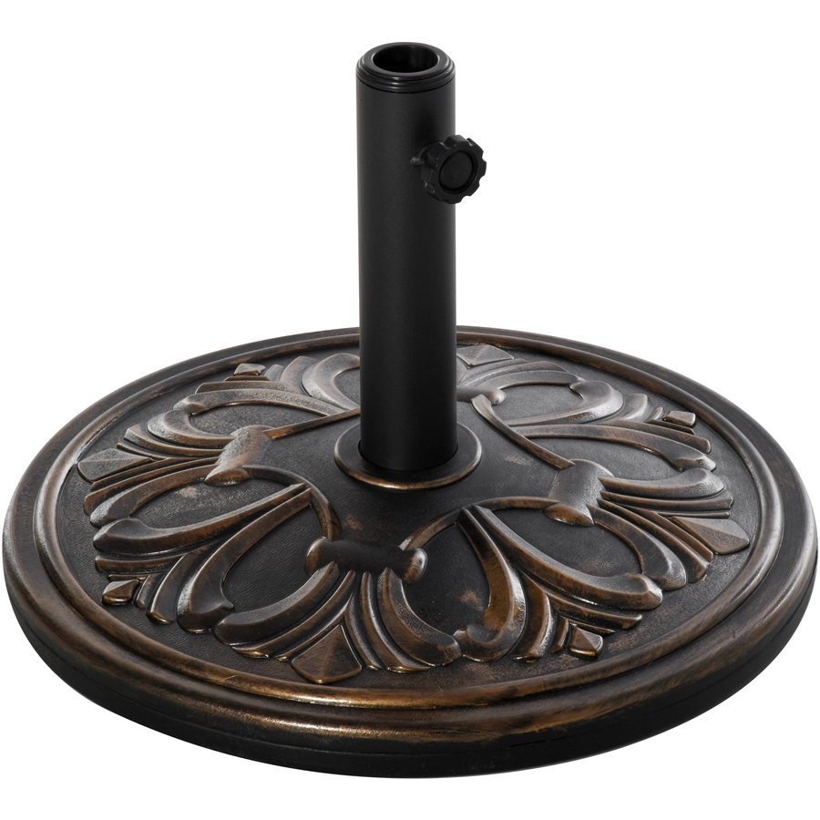 Outsunny Sonnenschirmständer mit 3 Adapterhülsen bronze