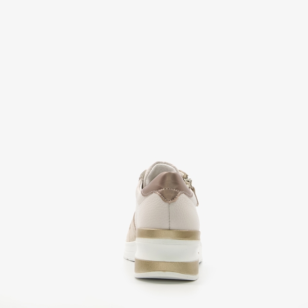 Hush Puppies leren dames sneakers beige