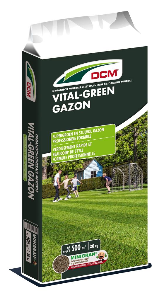 DCM Meststof Vital-Green Gazon - Gazonmeststof - 500 m2 - 20 Kilogram