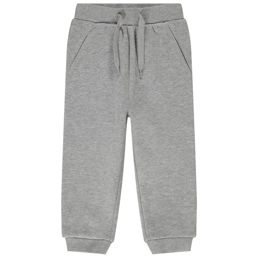 Jogging en molleton uni pour bébé garçon - Gris chiné