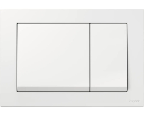 Cersanit wandclosetset CERSANIA, diepspoel, open rand, glanzend wit, met toiletzitting, wandclosetframe en bedieningsplaat, wit, SZWZ1009076282