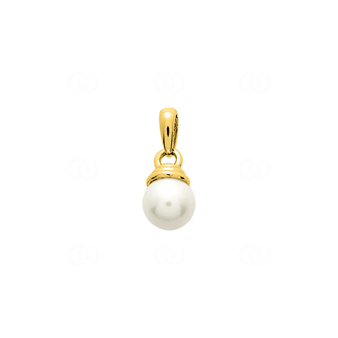 8.0mm Süsswasserzuchtperlen Anhänger 750/18 K Gelbgold