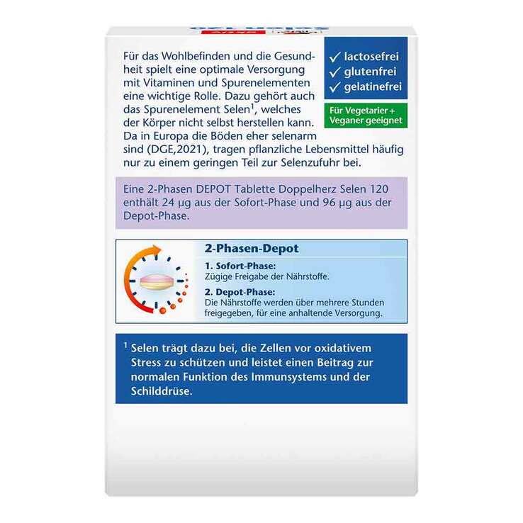 Doppelherz Selen 120 2-Phasen Depot Tabletten, 45 St