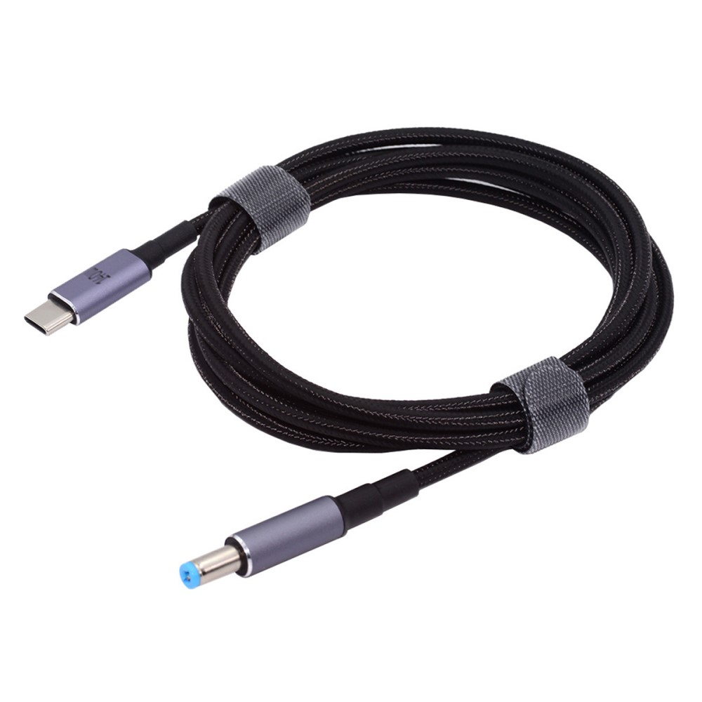 (140W / 1.8m) Lenovo / Asus / Toshiba Notebook USB C auf Hohlstecker Power Delivery Ladekabel (5.5x2.1mm) - Schwarz