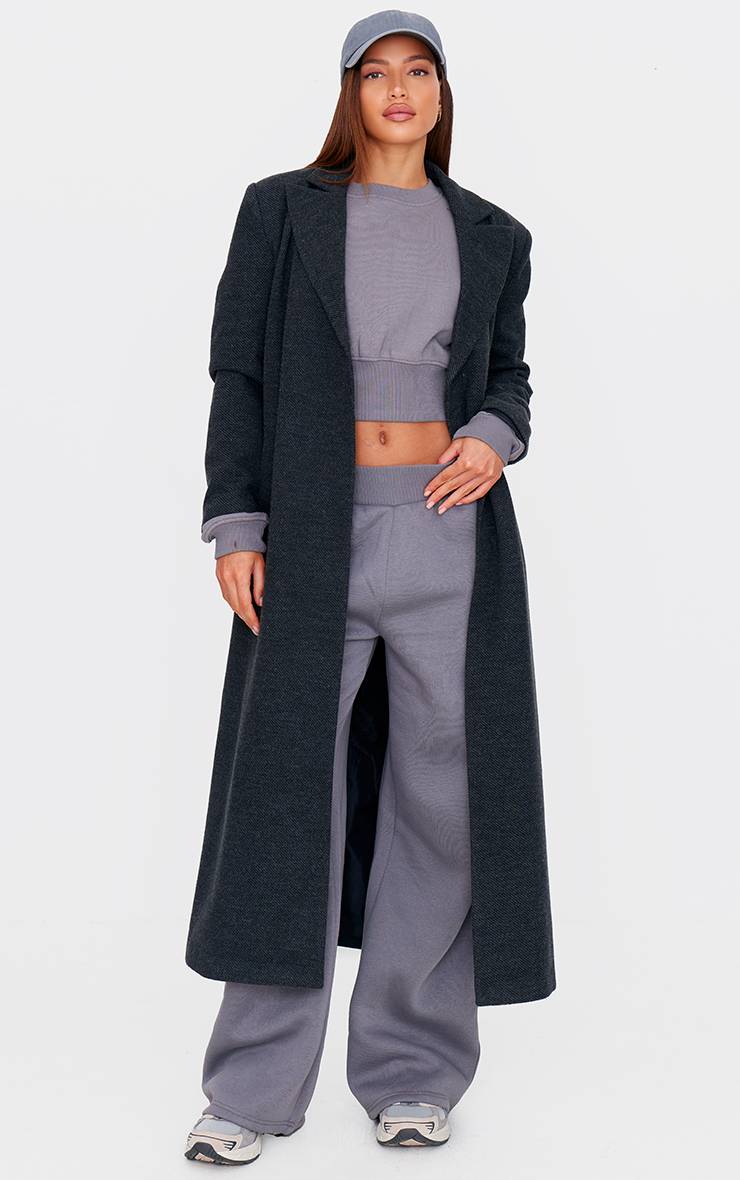 Steel Blue Sweat-shirt Oversize Court Grande Taille