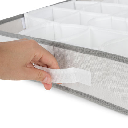 Organisateur de tiroir 16 compartiments Life blanc et gris