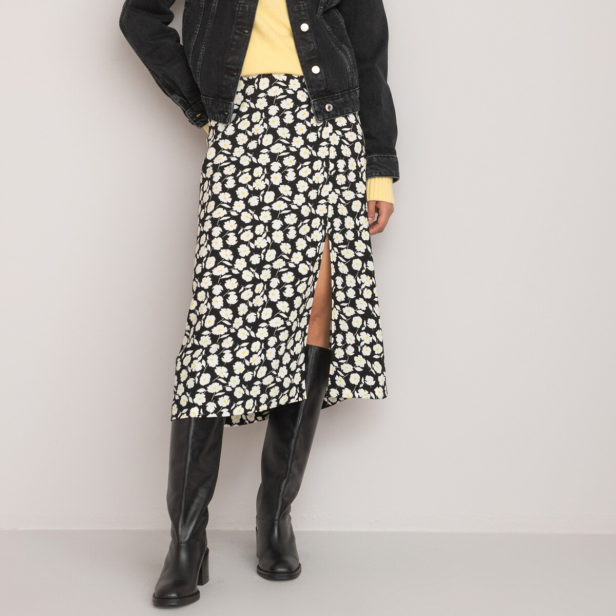 COLEÇÕES LA REDOUTE<br>Botas de equitação em couro, Assinatura LUDIVINE