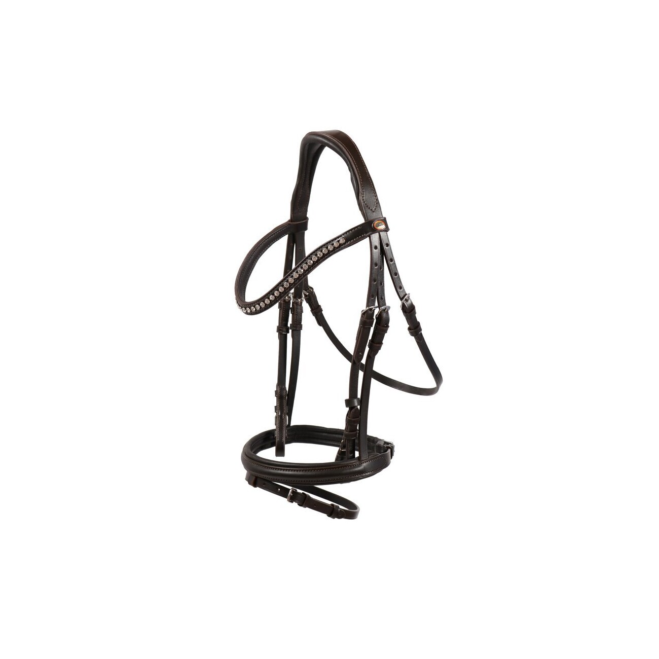 Hans Melzer Horse Equipment Hans Melzer Trense Calgary englisches Reithalfter braun/silber VB/ COB (Vollblut)