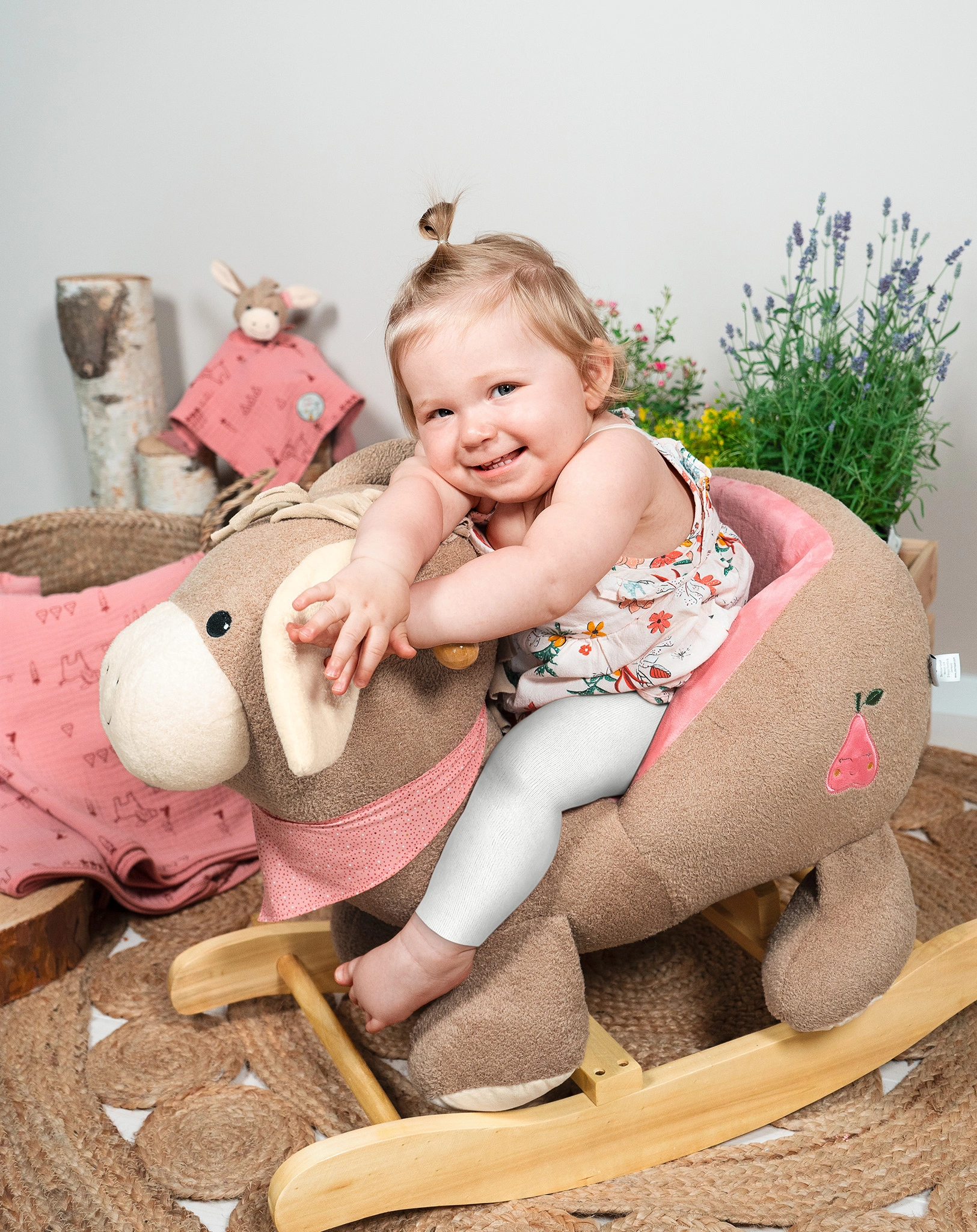 Schmusetuch ESEL EMMILY (35 cm) in hellrot