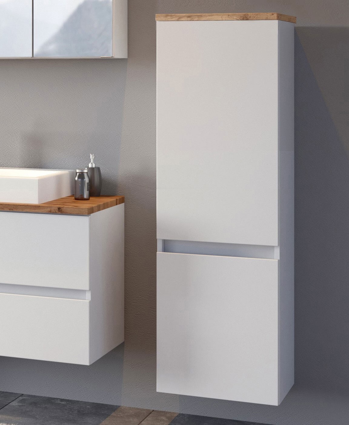 Midischrank Bregenz weiß B/H/T 40x133x35 cm