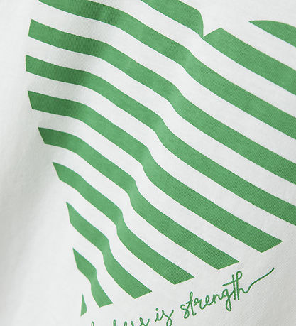 Name It T-Shirt - NkffEsko - Bright White m. Herz
