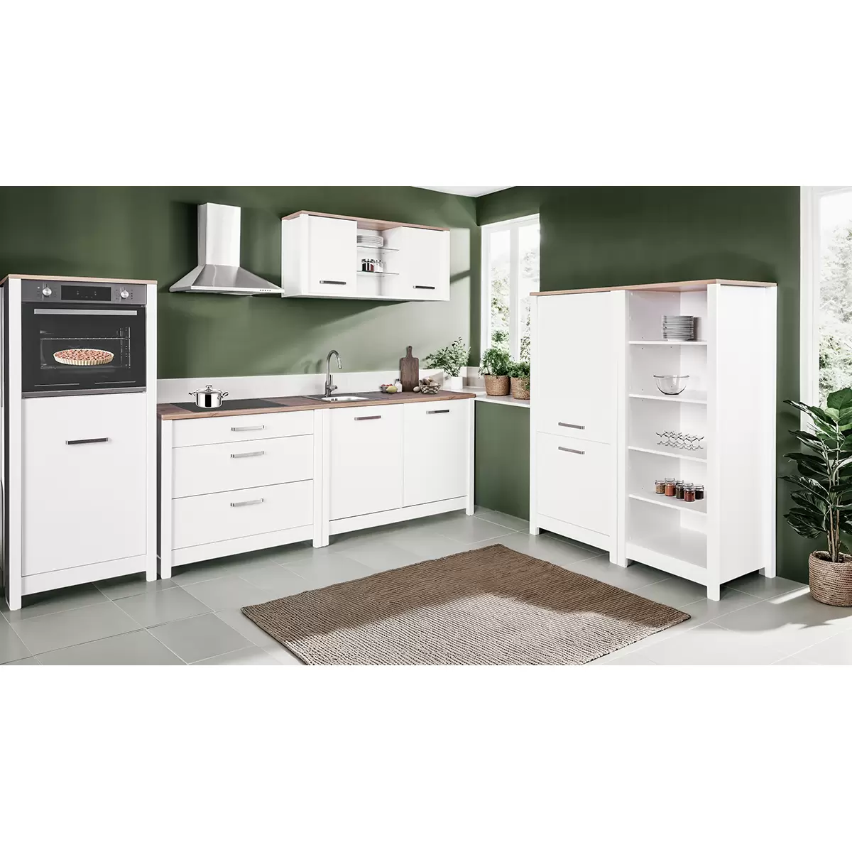 Standregal Sicilia Artisan Eiche,weiss