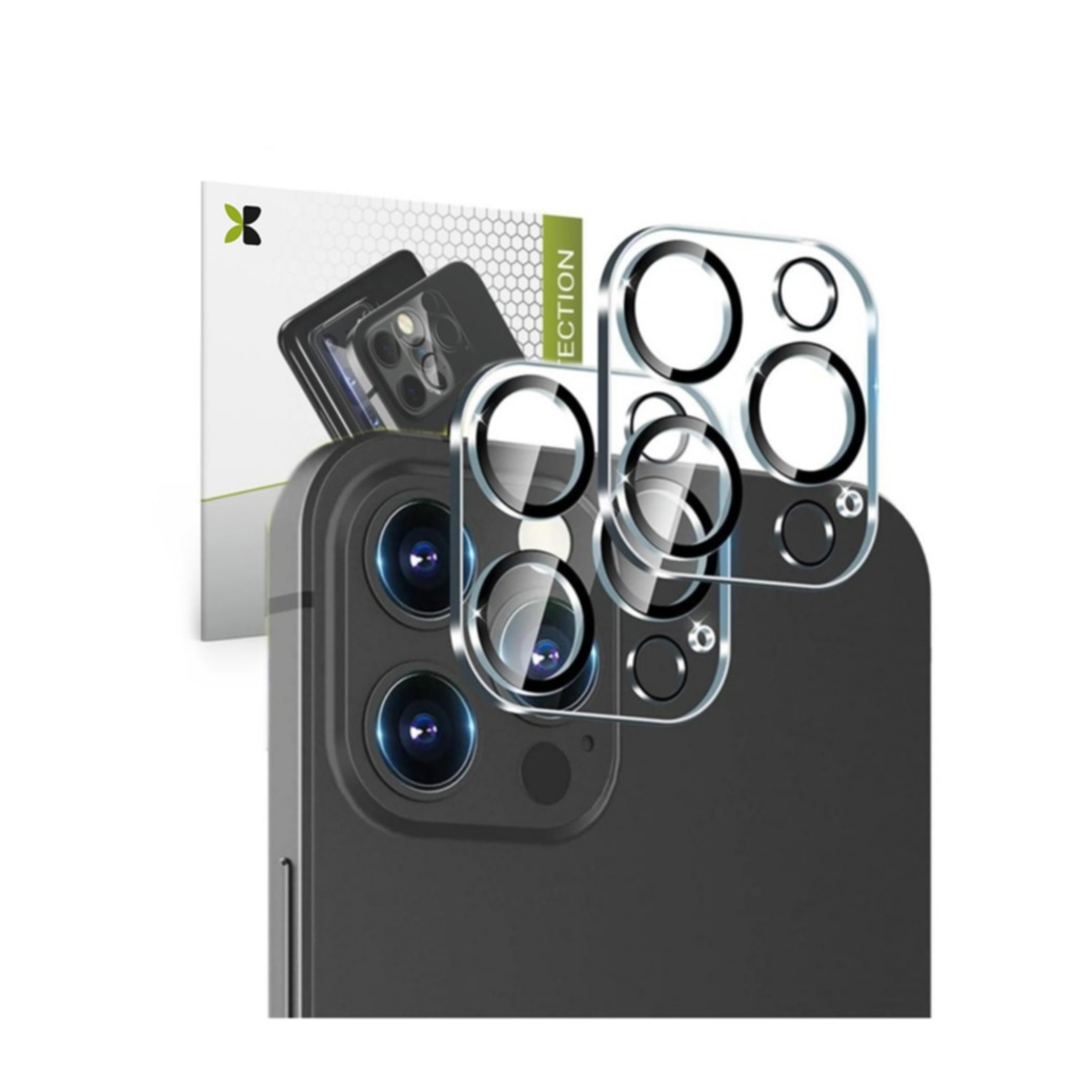 (2er Set) iPhone 15 Pro / iPhone 15 Pro Max Kamera Objektiv Protector Panzer Glas Case Friendly - Transparent