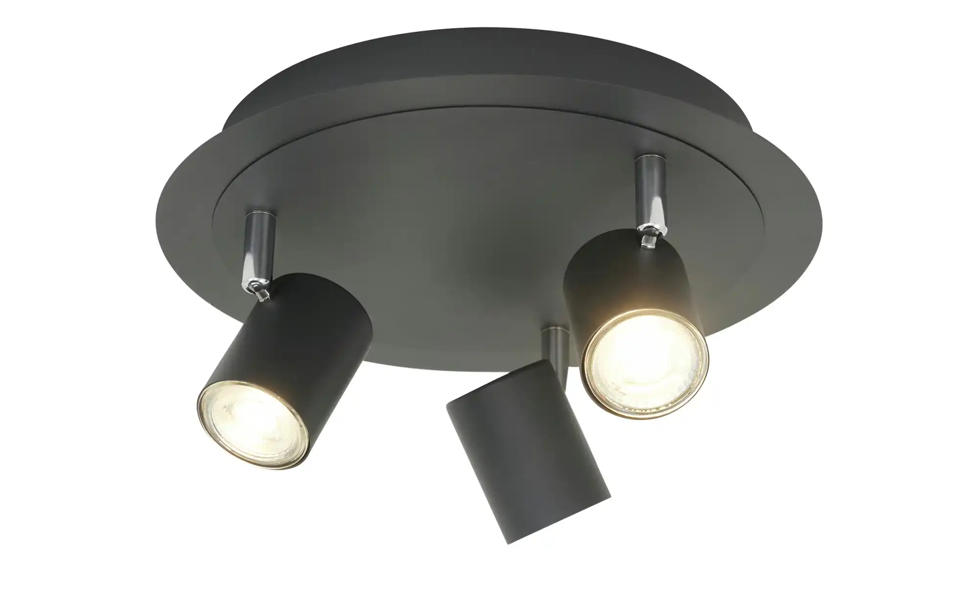 Paul Neuhaus Deckenstrahler,  3-flammig, schwarz `Rondell`