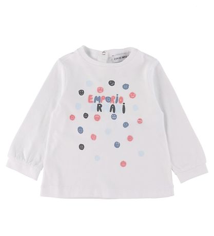 Emporio Armani Pullover - Weiß m. Text/Smileys