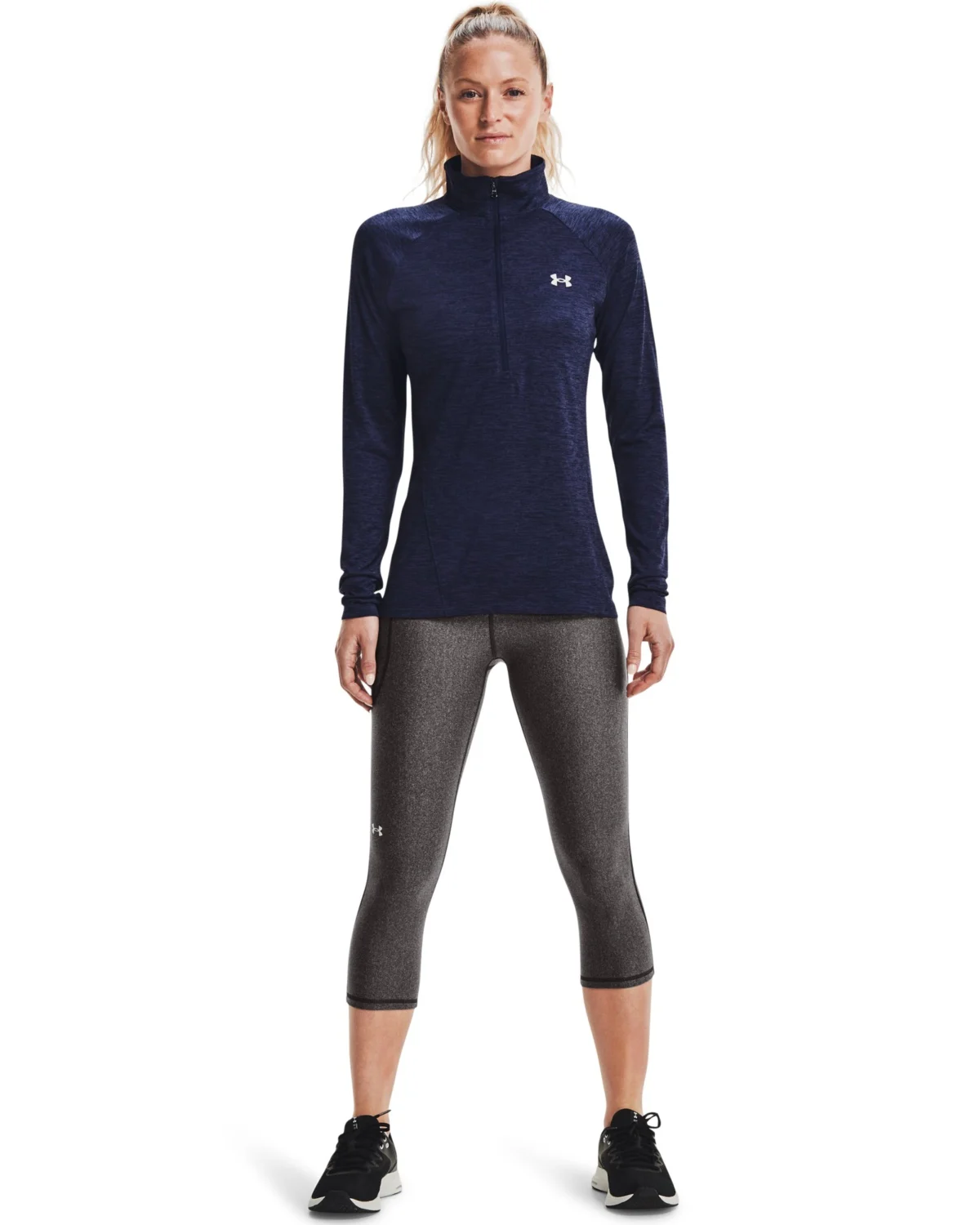 UA Tech 1\2 Zip Twist Midnight Navy