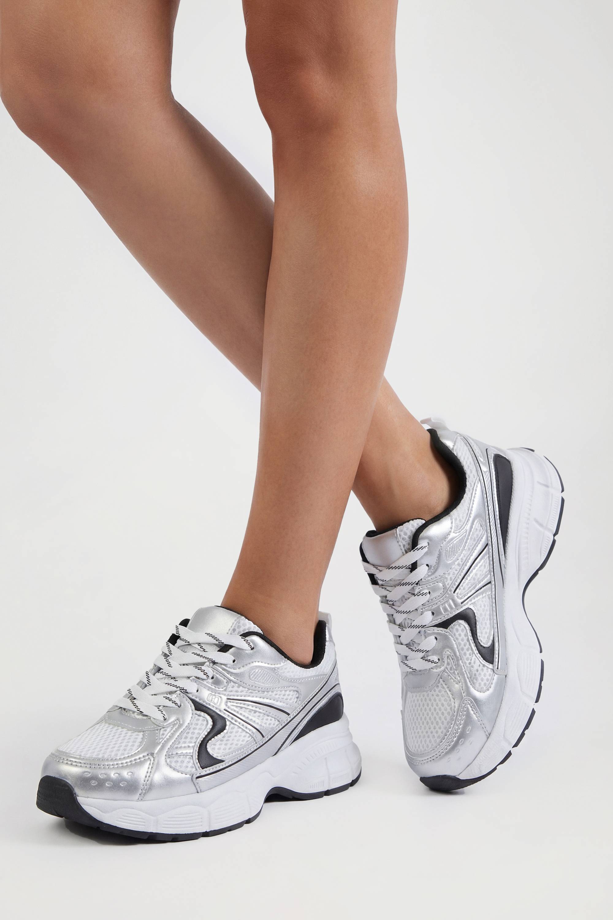 boohoo Baskets Chunky À Bandes Contrastées