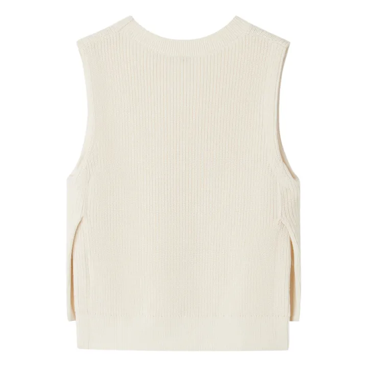 Bonpoint Pull Sans Manches Coton et Cachemire Chan | Ecru