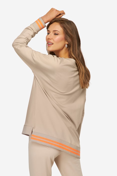 Sweater, BEACH DAYS Neon-Print, V-Ausschnitt, Langarm