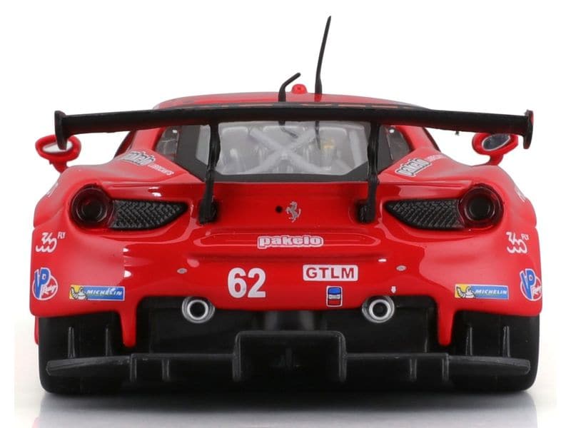 BBurago Ferrari Racing 488 GTE 2017 Rot 1:43 Sammlermodell im Massstab 1:43