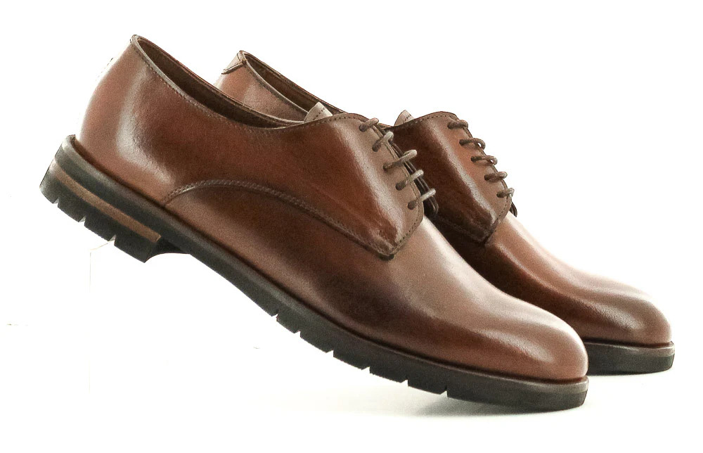 UPPER SHOES - DERBY D111R MARRON