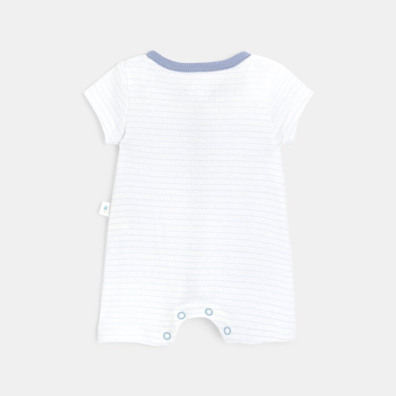 Combishort bébé garçon en coton bio turquoise Absorba Turquoise