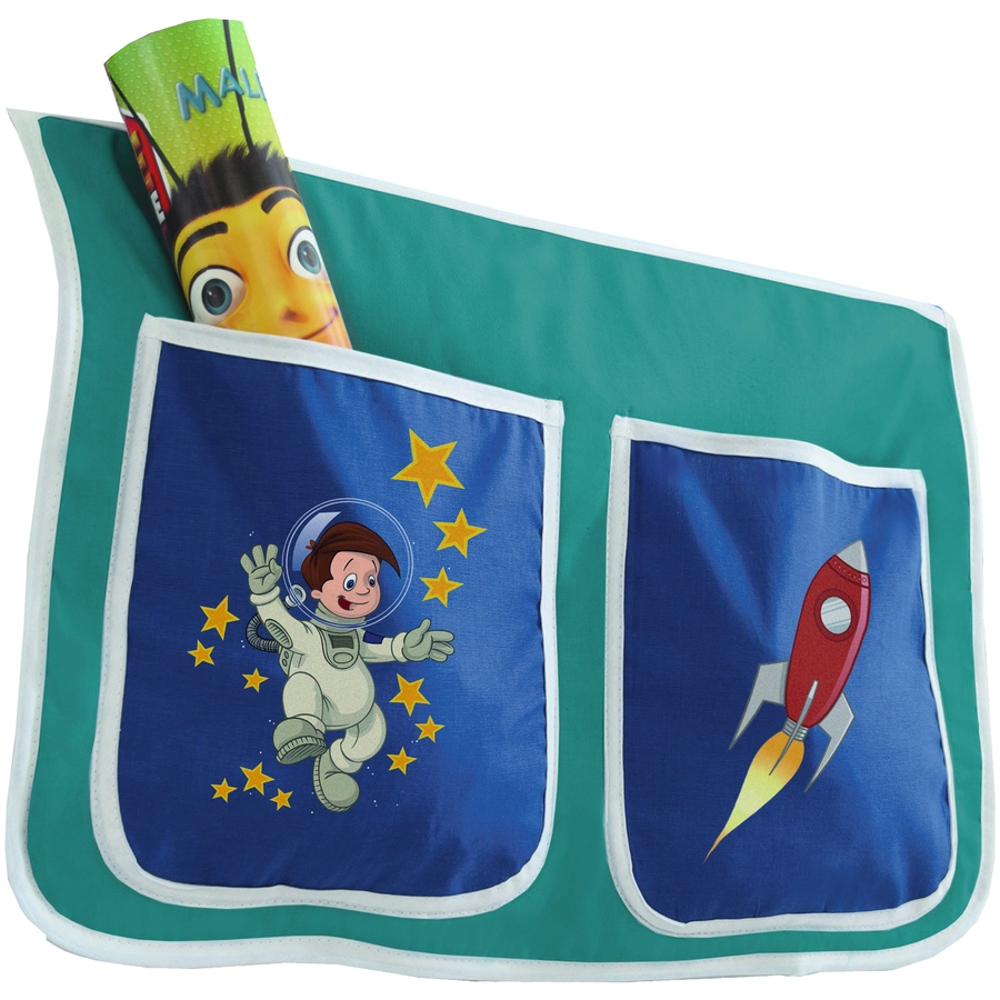 TICAA Kinder Bett-Tasche für Hochbett und Etagenbett Astronaut