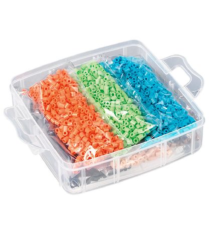Hama Midi Perlenbox - 13x15x15 - 6000 st. + 3 Perlen Steckplatte
