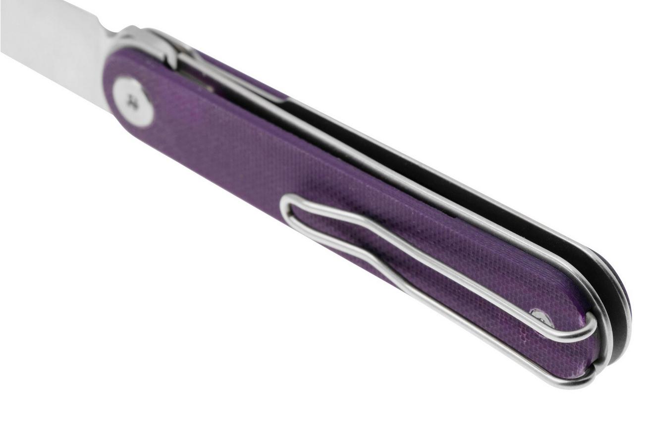 Real Steel Iris Front Flipper 8061BP Satin 12C27, Purple G10, zakmes