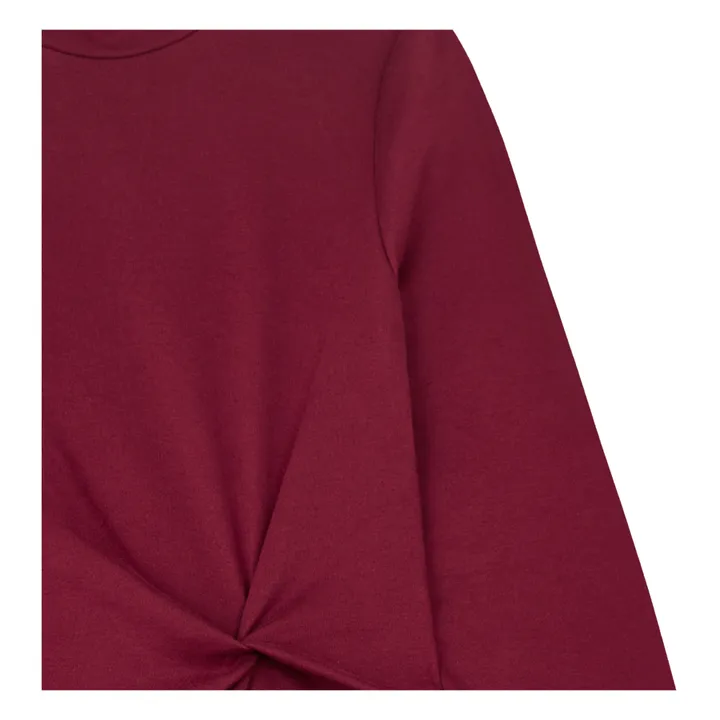 SMALLABLE BASICS Robe Longue Nouée Femme Coton Organique | Bordeaux