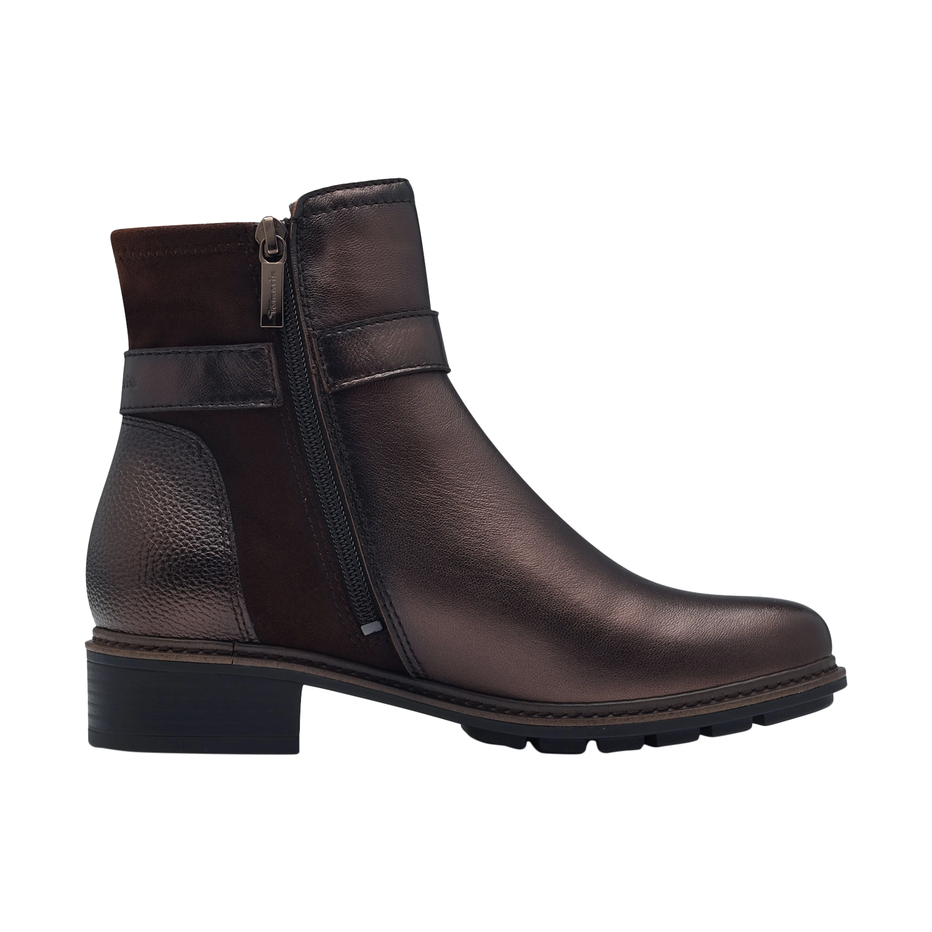 Bottine cuir | Marron