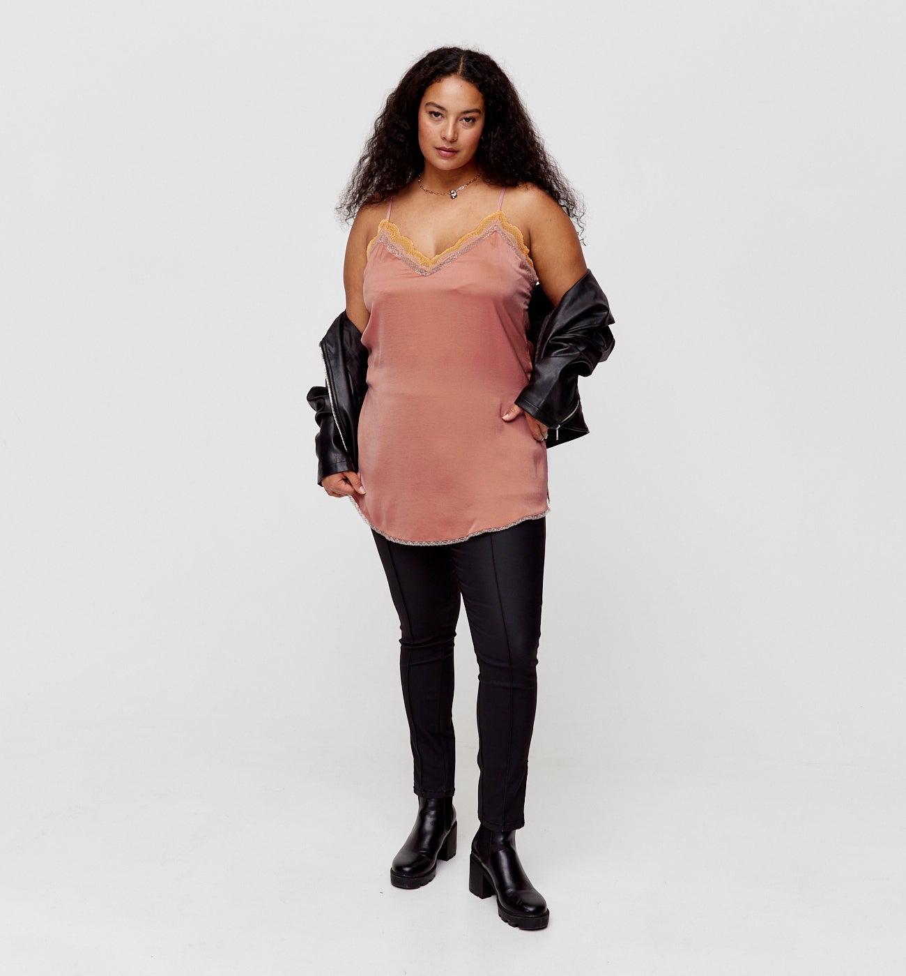 Nuisette en satin Femme - Rose