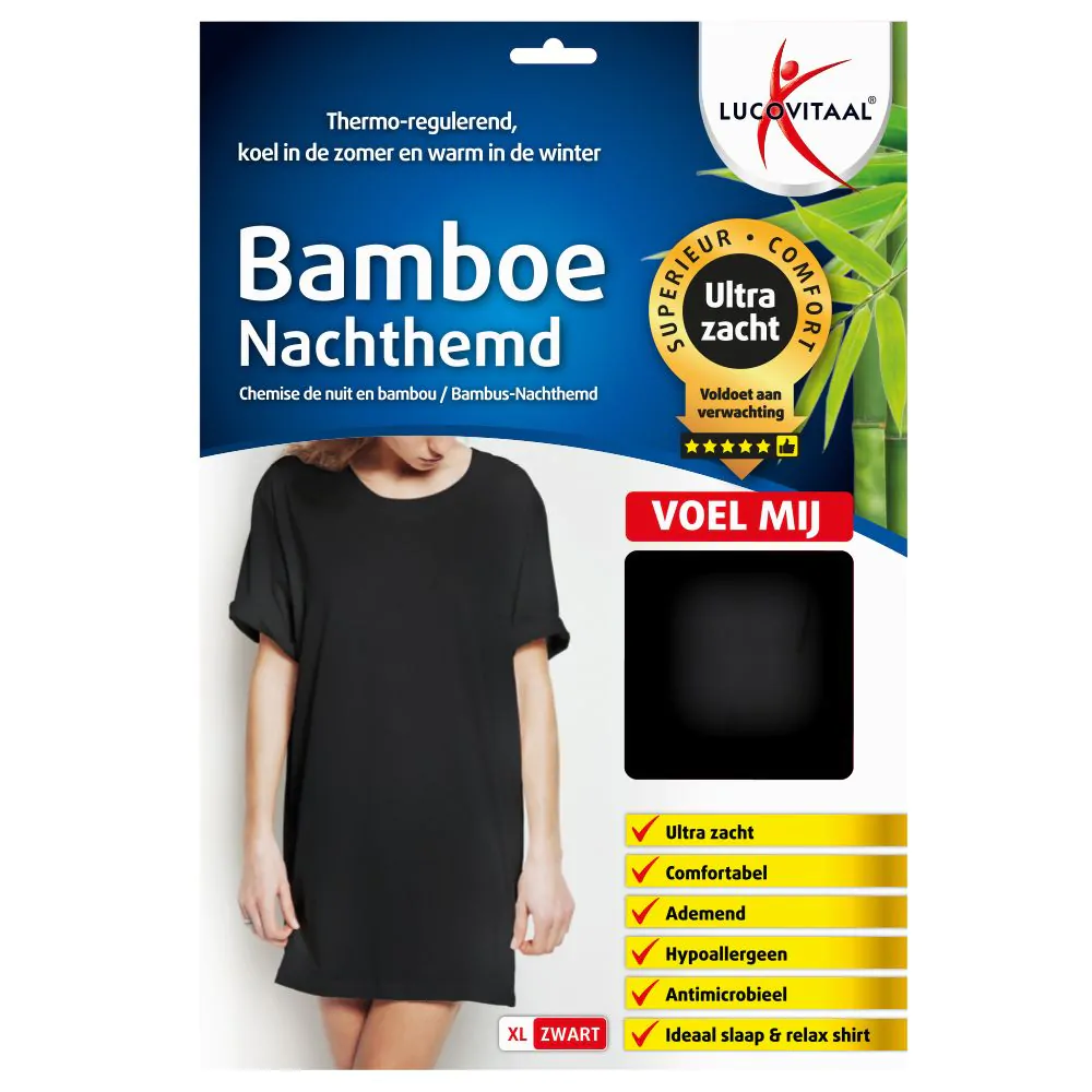 Bamboe Nachthemd Zwart