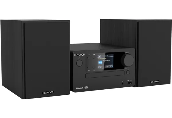 Kenwood Electronics M-725DAB-B, Home audio micro system, Sort, 50 W, 2-vejs, 75 dB, 10%