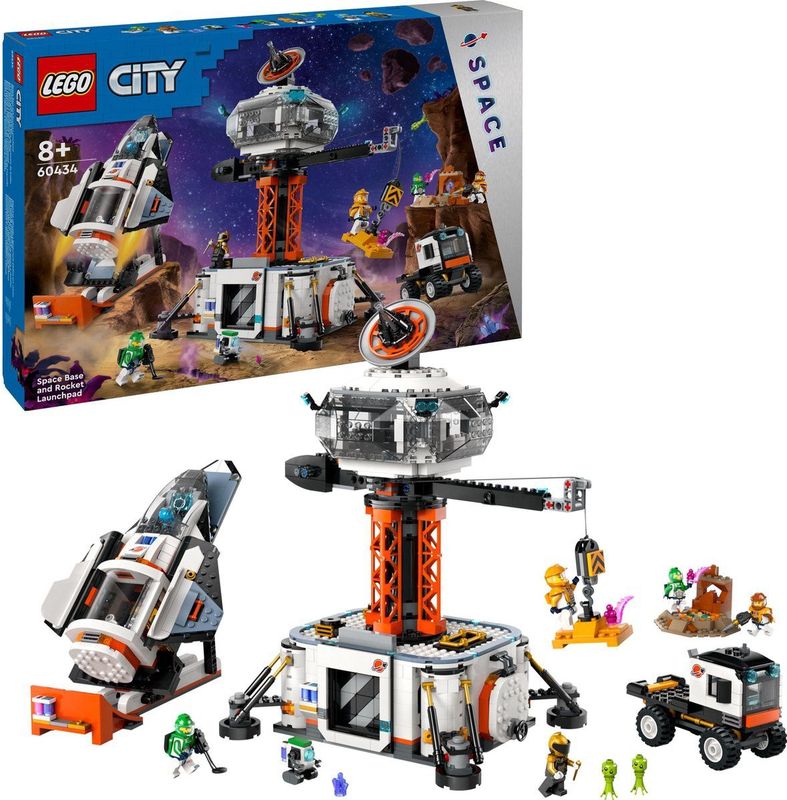 LEGO - 60434 - Ruimtebasis - Incl. Raketlanceringsplatform - Voor Kinderen vanaf 8 Jaar